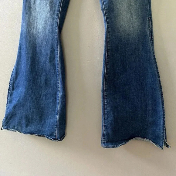 Articles of Society Split Flare Jeans Womens 7 (28"W)Blue Hi-Rise Bell Bottoms - Picture 4 of 15